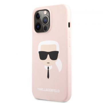   Karl Lagerfeld Silikonska Ikonik Karl's Head - Case za iPhone 13 Pro (roza)