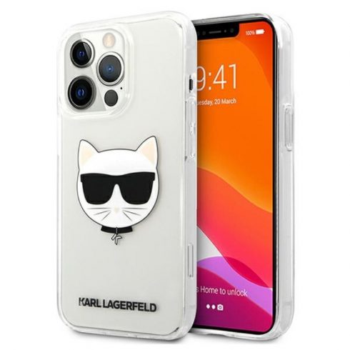 Karl Lagerfeld Choupette Head - maska ​​za iPhone 13 Pro Max (prozirna)