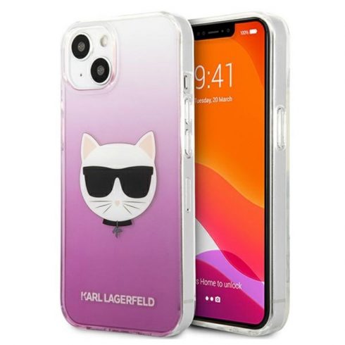 Karl Lagerfeld Choupette Head - maska ​​za iPhone 13 Mini (roza)