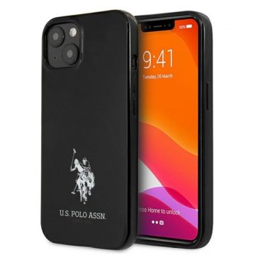   Logotip US Polo Assn Horses - maska ​​za iPhone 13 Mini (crna)