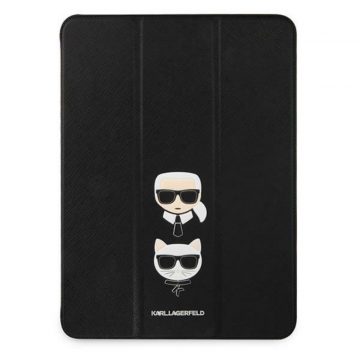   Karl Lagerfeld Saffiano Karl & Choupette Heads – Torbica iPad Pro 12.9" 2021 (crna)