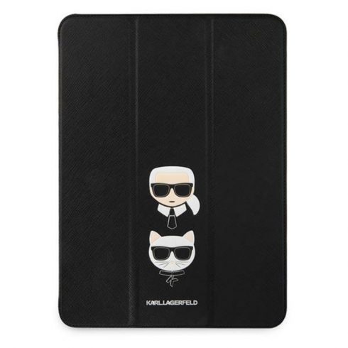 Karl Lagerfeld Saffiano Karl & Choupette Heads – Torbica iPad Pro 12.9" 2021 (crna)