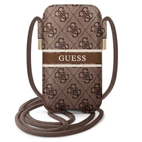 Guess 4G Printed Stripe Pouch - torba za pametni telefon S/M (smeđa)