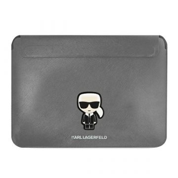   Karl Lagerfeld Saffiano Ikonik Sleeve - Torbica za prijenosno računalo 16" (crna)