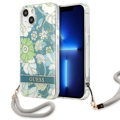 Guess Flower Cord - Maska za iPhone 13 mini (zelena)