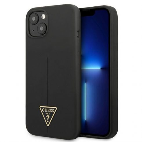 Guess Silicone Triangle Logo - Maska za iPhone 13 mini (crna)