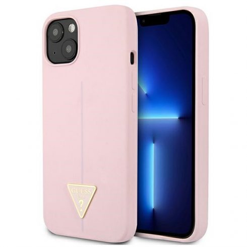 Guess Silicone Triangle Logo - Maska za iPhone 13 mini (ljubičasta)