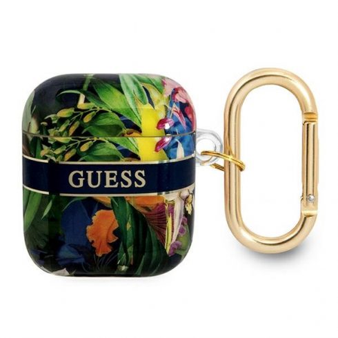 Guess Flower – Futrola za Airpods 1/2 gen (plava)