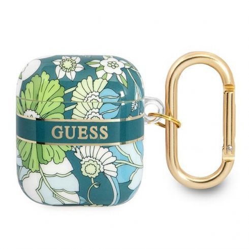 Guess Flower – Futrola za Airpods 1/2 gen (zelena)