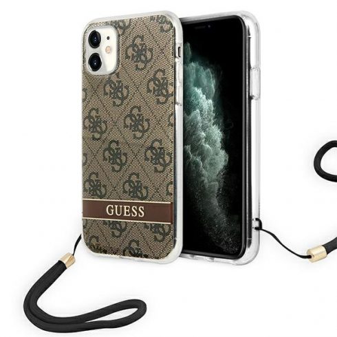 Guess 4G Print Cord - maska ​​za iPhone 11 (smeđa)