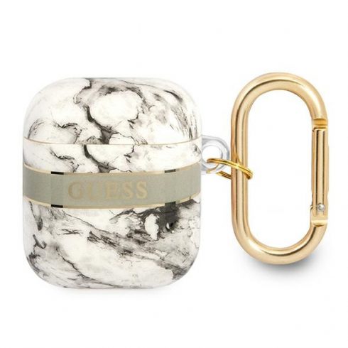 Guess Marble Strap – torbica za Airpods 1/2 gen (siva)