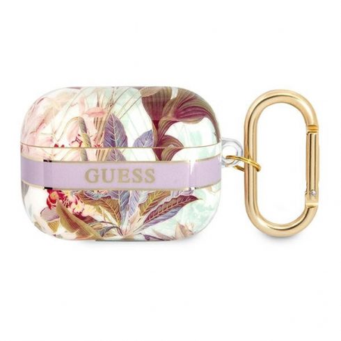 Guess Flower – futrola za Airpods Pro (ljubičasta)