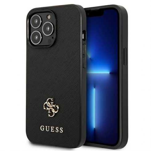 Guess 4G Mali metalni logotip - iPhone 13 Pro Case (czarny)