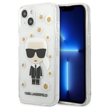   Karl Lagerfeld Iconic Karl Flower - maska ​​za iPhone 13 Mini (prozirna)