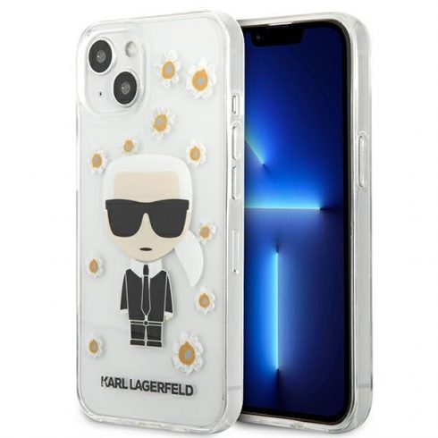 Karl Lagerfeld Iconic Karl Flower - maska ​​za iPhone 13 Mini (prozirna)