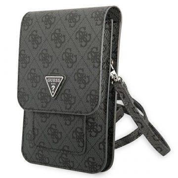   Guess Wallet 4G torba za telefon s trokutastim logotipom (crna)