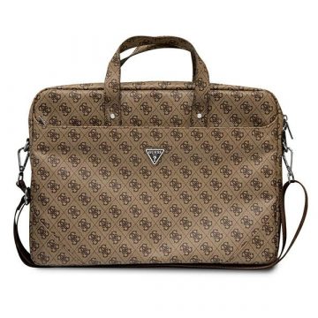   Računalna torba Guess Saffiano 4G s trokutastim logotipom - torba za prijenosno računalo 15 ”/ 16” (smeđa)