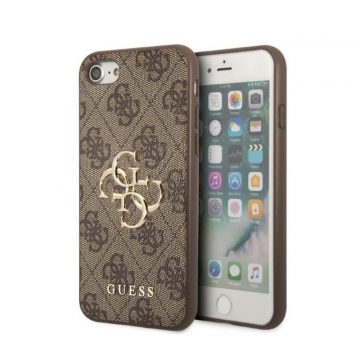   Guess 4G Big Metal Logo - Futrola za iPhone SE (2022/2020) / 8 / 7 (smeđa)