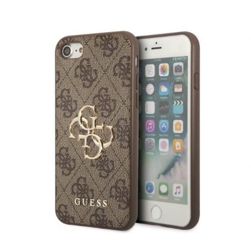 Guess 4G Big Metal Logo - Futrola za iPhone SE (2022/2020) / 8 / 7 (smeđa)