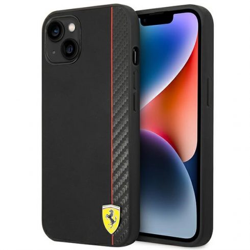 Ferrari Carbon - Maska za iPhone 14 Plus (crna)