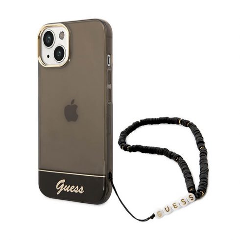 Guess Translucent Pearl Strap - Case za iPhone 14 (crna)