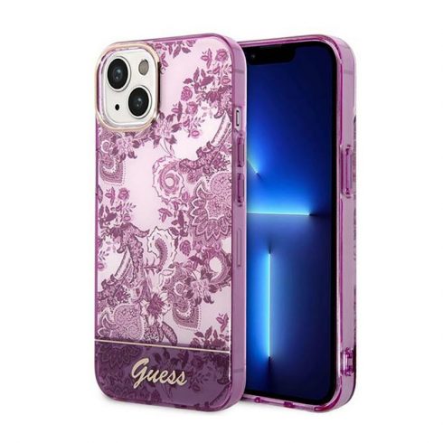 Guess Porcelain Collection - Maska za iPhone 14 Plus (Fuchsia)