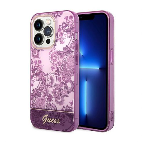 Guess Porcelain Collection - Maska za iPhone 14 Pro (Fuchsia)