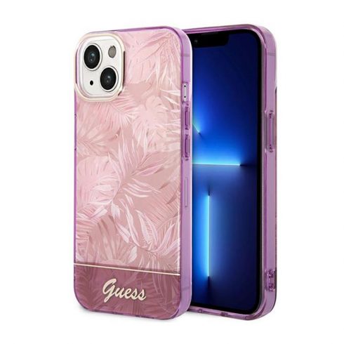 Guess Jungle Case - Maska za iPhone 14 Plus (roza)