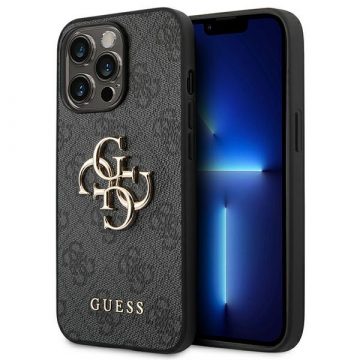 Guess 4G Big Metal Logo Case iPhone 14 Pro (siva)