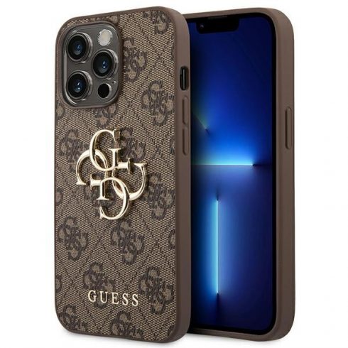 Guess 4G Big Metal Logo Case iPhone 14 Pro (smeđa)