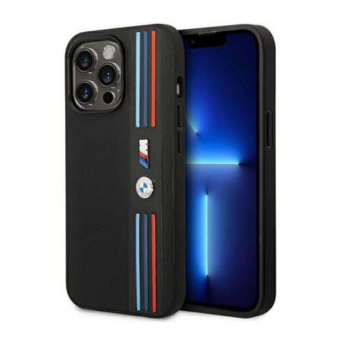 BMW Tricolor M kolekcija - maska ​​za iPhone 14 Pro (crna)