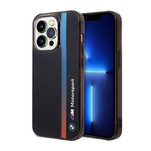 BMW Tricolor Stripe - maska ​​za iPhone 14 Pro (crna)