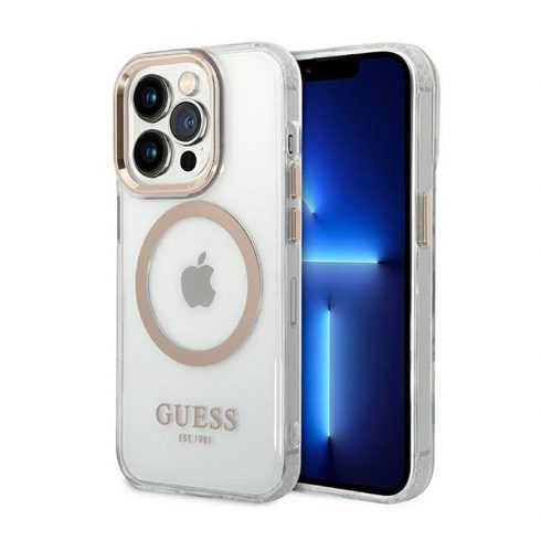 Guess Metal Outline MagSafe - Futrola za iPhone 14 Pro (prozirna)