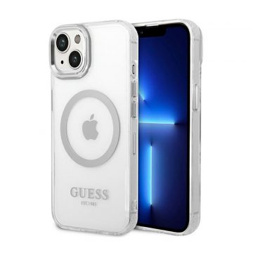   Guess Metal Outline MagSafe - Futrola ili iPhone 14 (prozirna)