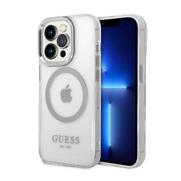   Guess Metal Outline MagSafe - Futrola za iPhone 14 Pro (prozirna)