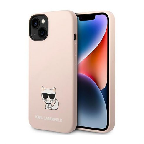 Karl Lagerfeld Choupette Body - Maska za iPhone 14 Plus (svijetlo roza)