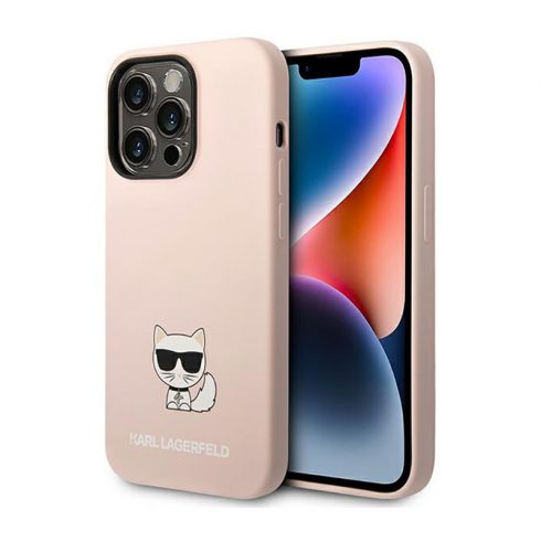 Karl Lagerfeld Choupette Body - Maska za iPhone 14 Pro (svijetlo roza)