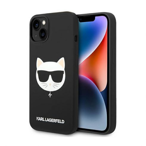 Karl Lagerfeld Choupette Head MagSafe Silicone - Case za iPhone 14 Plus (crna)