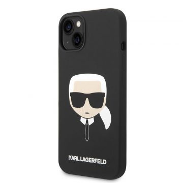   Karl Lagerfeld Silikonska Ikonik Karl's Head MagSafe - Maska za iPhone 14 Plus (crna)