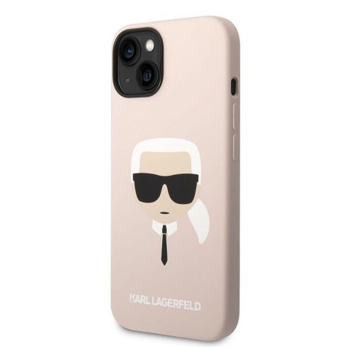 Karl Lagerfeld Silikonska Ikonik Karl's Head MagSafe - Maska za iPhone 14 Plus (roza)