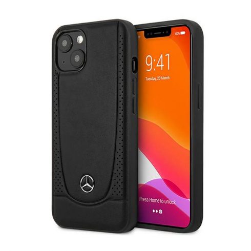 Mercedes Leather Urban Line - maska ​​za iPhone 14 Plus (crna)