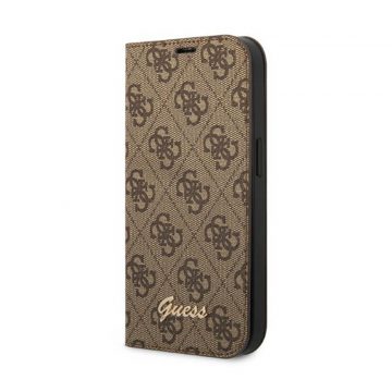   Guess 4G Metal Camera Outline Booktype Case - Futrola za iPhone 14 (smeđa)