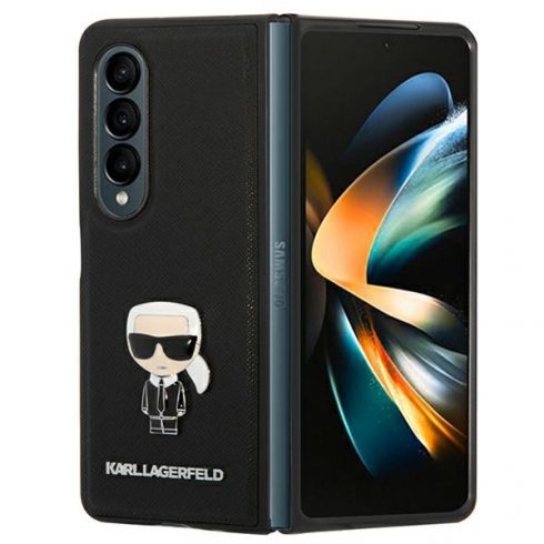 Karl Lagerfeld Saffiano Ikonik - Maska za Samsung Galaxy Z Fold 4 (crna)