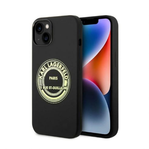 Karl Lagerfeld Silikonska RSG - maska ​​za iPhone 14 Plus (crna)