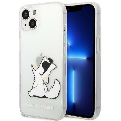 Karl Lagerfeld kožna futrola s perforiranim logotipom za iPhone 14 Plus