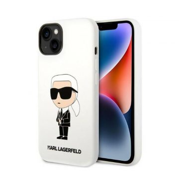   Karl Lagerfeld Silikonska NFT Ikonik - Maska za iPhone 14 (Bijela)