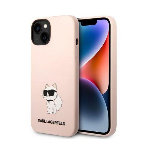 Karl Lagerfeld Silikonska NFT Choupette - maska ​​za iPhone 14 Plus (roza)