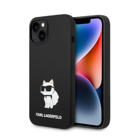 Karl Lagerfeld Silikonska NFT Choupette - maska ​​za iPhone 14 Plus (crna)