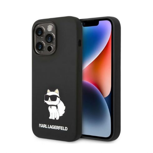 Karl Lagerfeld Silikonska NFT Choupette - maska ​​za iPhone 14 Pro Max (crna)