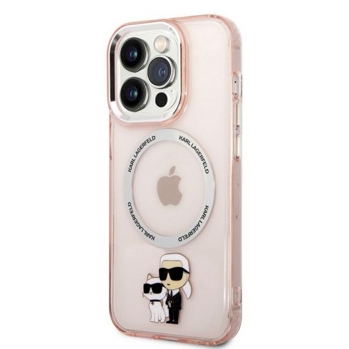 Karl Lagerfeld IML NFT Karl & Choupette MagSafe - Futrola za iPhone 14 Pro (roza)